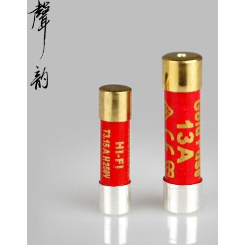 Hifi Fever Grade Single Crystal Pure Silver Nano Fuse Power Amplifier Socket Gold-plated Cap Audio Fuse