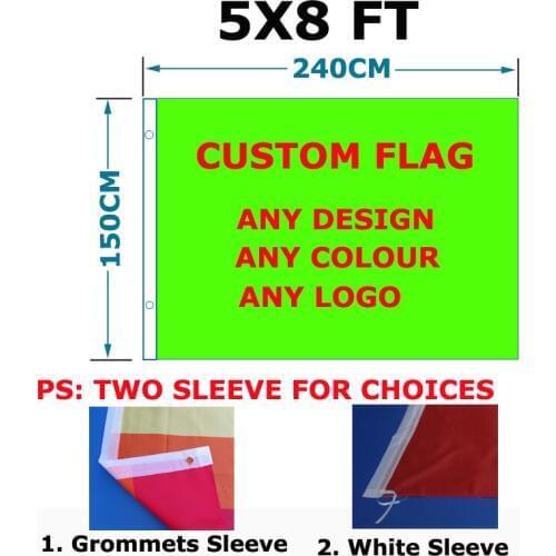Aerlxemrbrae Custom flag 150X240cm (5x8FT) Polyester cheap price and high quality all size all logo history flag Custom flag