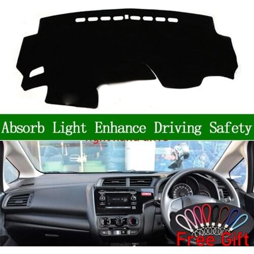 For Honda fit 2014 2015 2016-2018 Right Hand Drive Dashboard Cover Car Stickers Sun Shade Dash Mat Carpet Interior Accessories