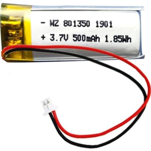 3.7V polymer lithium battery 801350-500mah LDE lamp Bluetooth headset recorder rechargeable battery