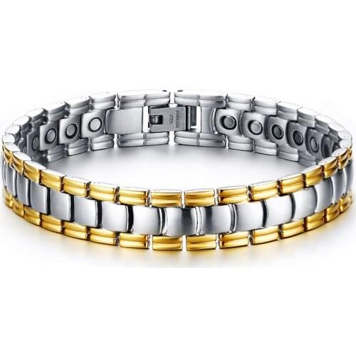 Stainless steel magnet bracelet wholesale B00717