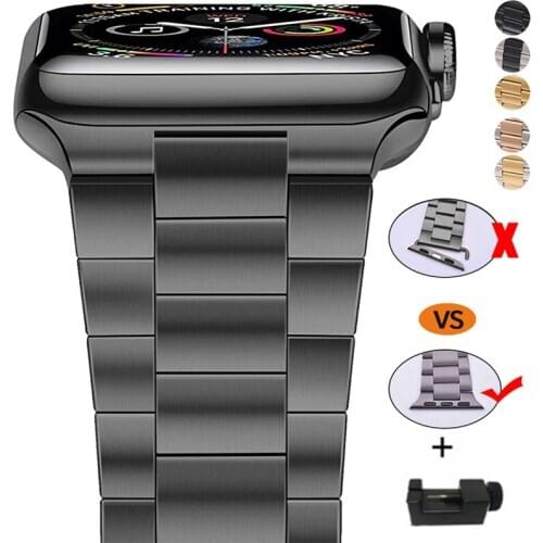 Metal Stainless Steel Strap for Apple Watch Band 6 SE 5 4 44mm 40mm Link Bracelet for IWatch Series Bands 3 38mm 42mm Wristband