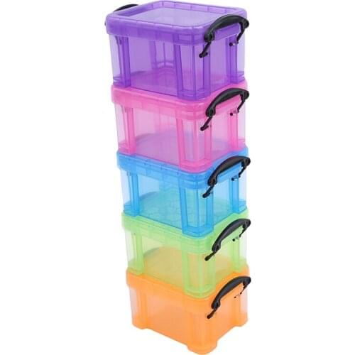 Mini Storage Box Mini Lock Box Candy Color Trumpet Case Storage Sundry Organizer