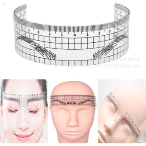 3Style Reusable Semi Permanent Eyebrow Rulers Tool Measures Microblading Permanent Make Up Eyebrow Tattoo Position Ruler