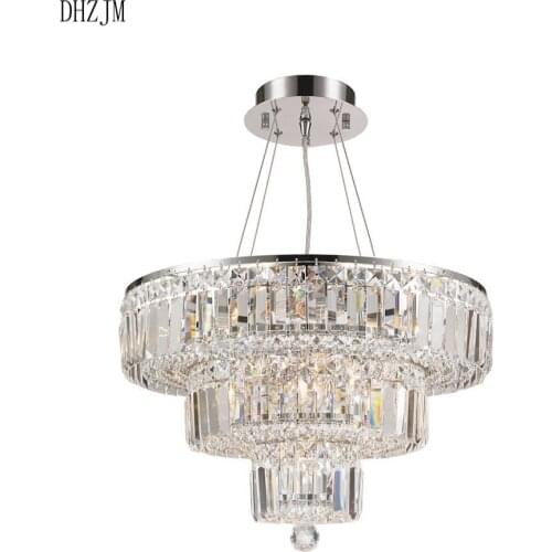 MODULAR 5 TIER CRYSTAL CHANDELIER 66CM SQUARE CHROME FIXTURES CHANDELIER LIGHTING FIXTURES LED HOME LIGHTING