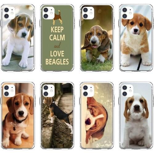 For Xiaomi mi Redmi Note 3 4 4X 5 6 7 8 8t 9 9s 9t 10 pro lite sweet-beagles-puppies-Loyal-Dog Soft Cover Bag
