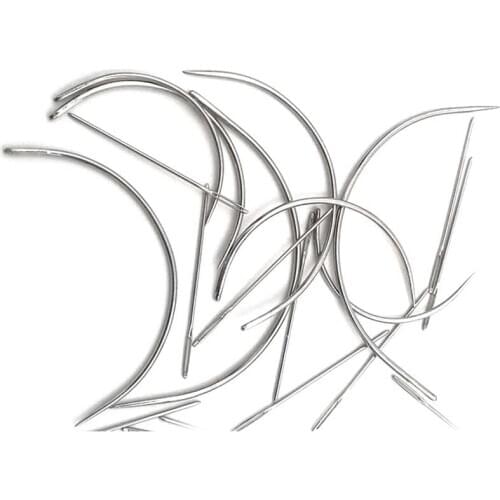 7pcs Upholstery Carpet Leather Canvas Repair Curved Hand Sewing Needles Kit AUG889