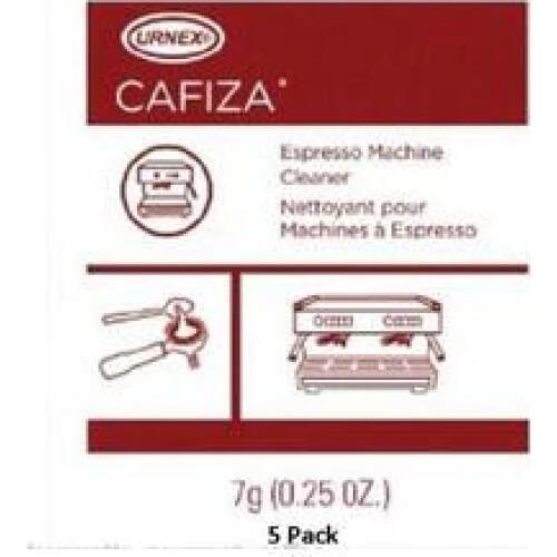 URNEX CAFIZA FIVE PACK ESPRESSO MACHINE CLEANING POWDER 1/4 oz (7g) 5 PACK