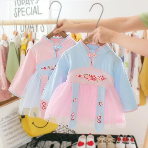 Newborn Girl Clothes Baptism Princess Dresses 1 Year Birthday Dress детская одежда платья для девочек розовое винтажное платье