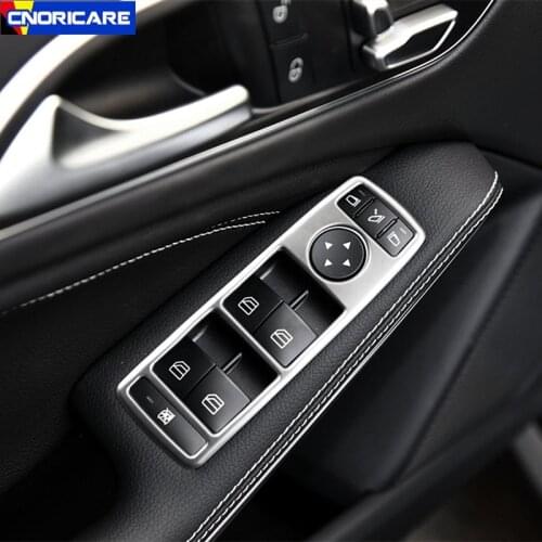 Car Door Window Lifting Buttons Frame Decoration For Mercedes Benz W176 W177 W204 W205 W212 W213 W247 C117 X156 Accessories