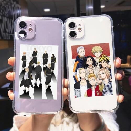 Tokyo Revengers Transparent Phone Case For iPhone 11 12 Pro MAX XS XR X 7 SE20 8Plus Cute Japan Anime Soft Silicone Cover Fundas
