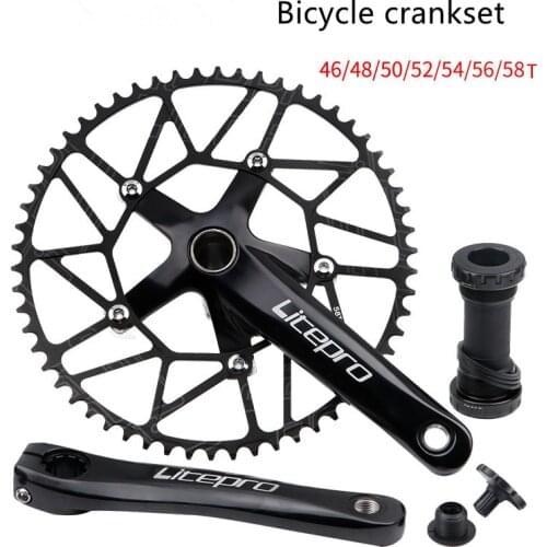 Crankset Bicycle Crank Arm Folding Road Bike Tooth Disc Bike Crankset Chainwheel Crankset Road Bicycle Bottom Bracket Hollowtech