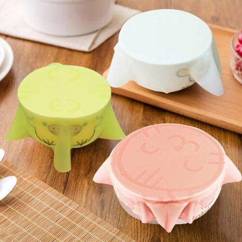 Silicone Stretch Lids Reusable Food Fresh Keeping Seal Covers Microwave Bowl Cover