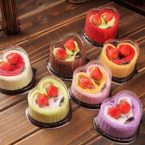 10Pcs Random Color Sweet Cake Towel Favor Bridesmaid Wedding Birthday Gift