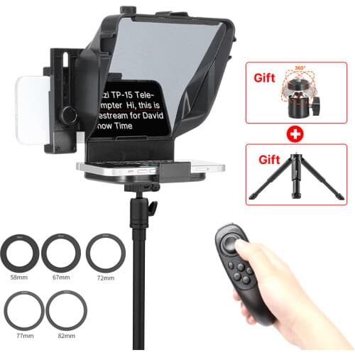 Ulanzi Phone and DSLR Recording Mini Teleprompter Portable Inscriber Mobile Teleprompter Artifact Video With Remote Control