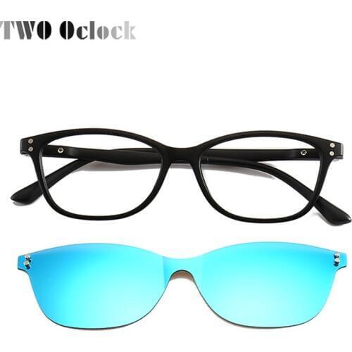 TWO Oclock Trendy Intergrated Polarized Clip On Sunglasses Men Women Multifunction Glasses With Spring Hinge Eyeglasses L2283