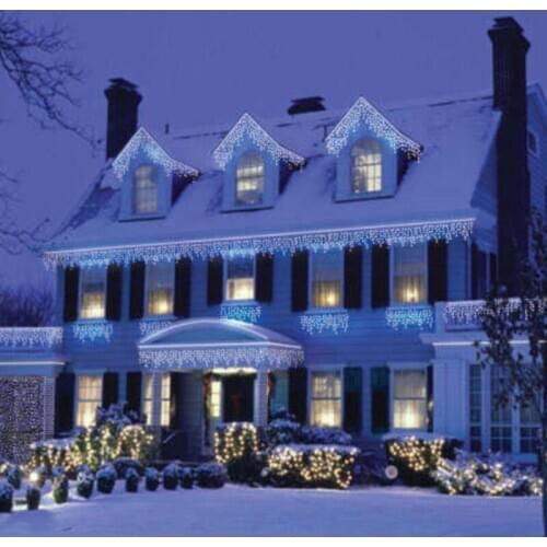 LED fairy Lights Holiday lights led Curtain ice strip LED Christmas Lights Icicle waterfall String Curtain Lights Outdoor