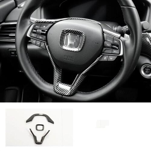For Honda 18-21 Accord carbon fiber texture car interior decoration frame control panel gear cover patch modified