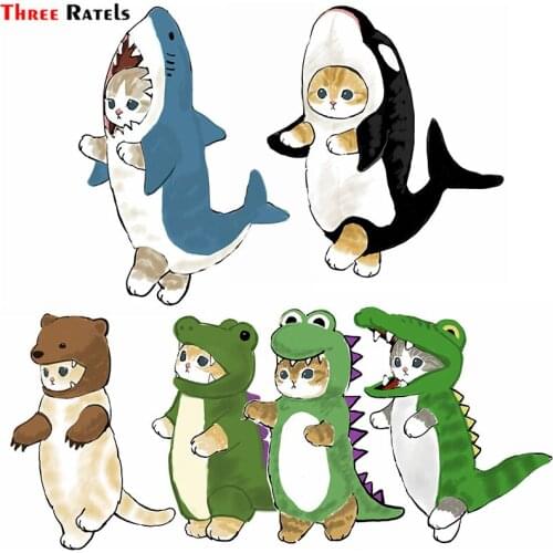 Three Ratels F262 The Role Playing Of Funny Kitty Cats Decals For Iphone12 Waterproof Sticker To Stationery Skateboard Luggage