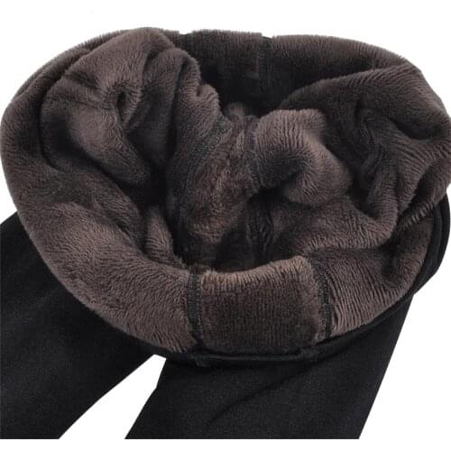 NORMOV S-3XL Plus Size Warm Winter Leggings Women Warm Velvet Pants Leggins High Waist Thick Legging Winter Pant Trousers Women