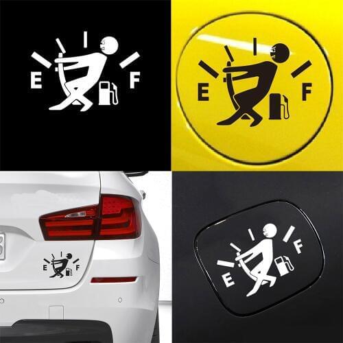 1 Pcs Funny Car Sticker Pull Fuel Tank Pointer To Full Hellaflush Reflective Vinyl Car Sticker Decal Wholesale