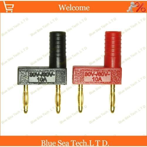 10pcs Gold-plated Short-circuits plug,double 2mm banana plug with 2mm socket adapter,12mm pitch,30VAC/60VDC/10A Free Shipping