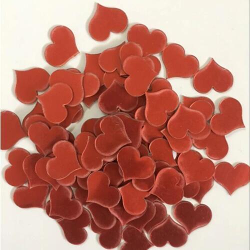 100pcs/set 2*2.25cm Acrylic Mirror Surface Heart-shaped Wall Sticker For Kids Rooms Wedding Decoration Wall Decal Love DIY Mural