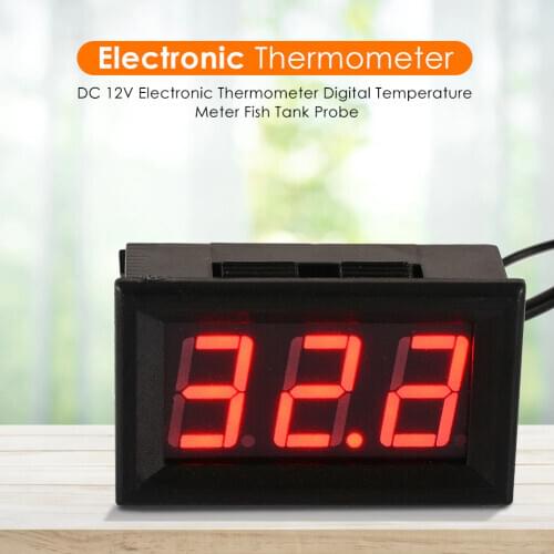 12V Electronic Thermometer Monitoring Temperature Refrigerator Aquarium Meter for Household Kitchen Fridge Freezing Supplies