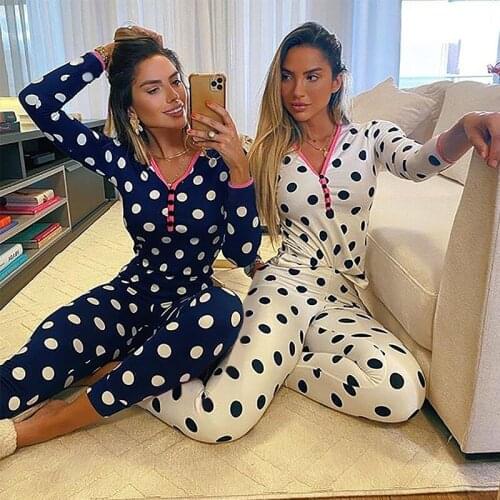 2Pcs Sexy Women Print Casual Outfits Long Sleeve V Neck Top Stretch Pants Female Fashion Autumn Sleepwear Pajamas Sets 2020 New