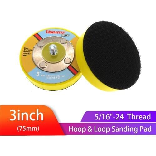 3 Inche 75MM Back-up Sanding Pad Hook and Loop Sander Backing Pad for for Polishing & Grinding Electric Orbital Sander