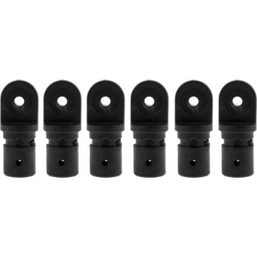 6 Pieces Marine Boat Bimini Top Fitting, 7/8 inch Internal Eye End Insert Hardware Accessories, Nylon, Black