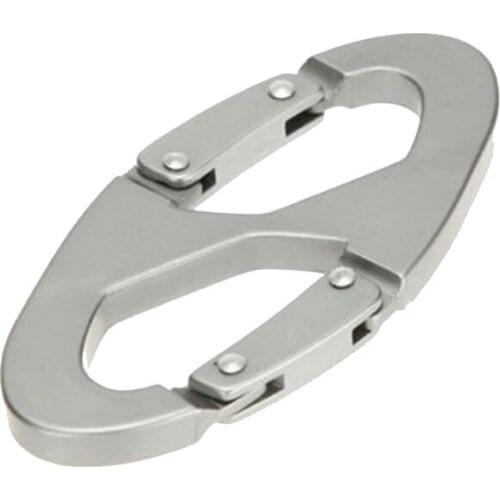 8 Shape Steel Carabiner Key Chain Hook Clip Outdoor Camping Hiking Accessories Climbing Equipment