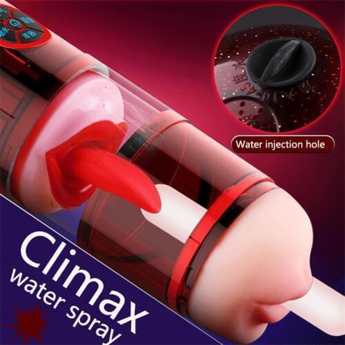 Tongue Automatic Licking Penis Blowjob Male Masturbator Vagina Real Pussy Deep Throat Oral Sex Masturbation Cup Sex Toys For Men