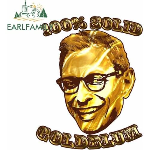 EARLFAMILY 13cm x 12.7cm for Solid Goldblum Car Stickers Waterproof Laptop Trunk Windshield Windows Family Creative Camper Decal