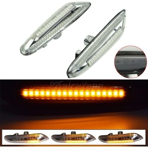 Car LED Dynamic Turn Signal Light For BMW E90 E91 E92 E93 E60 E87 E82 E46 Side Fender Marker Sequential Blinker Lamps