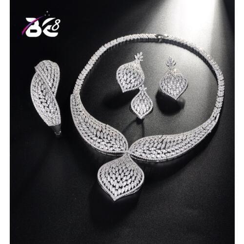 Be 8 New Arrival CZ African Bridal Jewelry Sets Fashion Dubai Jewelry Set for Women Wedding Accessoriesbijoux Femme EnsembleS203