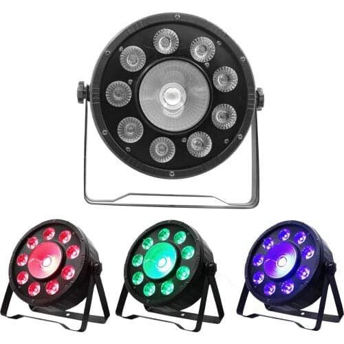 Fast Shipping LED Flat Par 9x10W+30W RGB Lighting For DMX512 Stage Effect Professional DJ Equipment And Party Dance Floor Disco