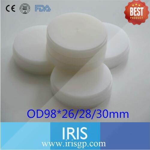 Pure White Wax 7 Pieces OD98*25/28/30mm Dental Carving Wax Blank for Wax Mold Teeth Crown and Bridge Dental Lab Material