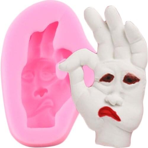 DIY Hand Fondant Silicone Mold Finger Soap Polymer Clay Mould Candy Chocolate Gumpaste Moulds Cake Decorating Tools