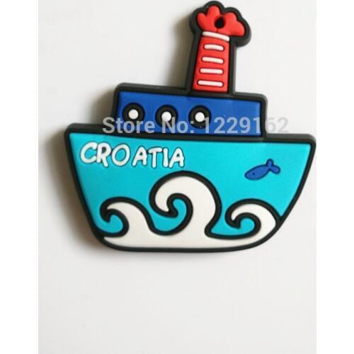 Hot sale!!! Cartoon boat fridge magnets whiteboard sticker Vehicle Silicon Gel Refrigerator Magnets Educational Kids gift