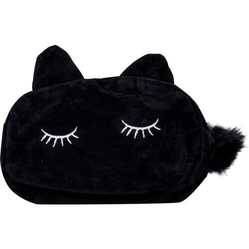 Cosmetic Bag Makeup Pouch Zipper Bag Cartoon Cat Multifunction Purse Travel Cometic Holder