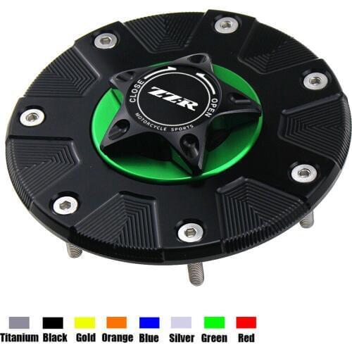 Gas Fuel Tank Cover for Kawasaki ZX600 ZZR600 ZZR1100 ZX1100 Motorcycle Accessories CNC Aluminum Oil Cap Motorbike