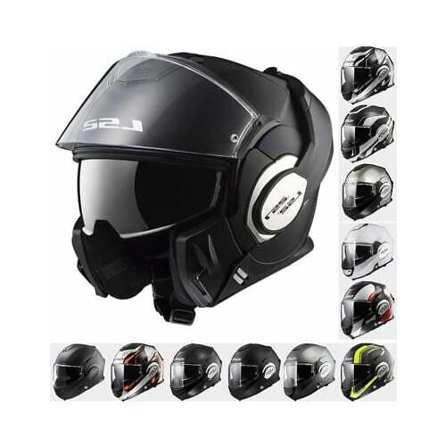 LS2 FF399 Modular Flip Up Helmets Valiant Motorcycle Bike HELMET