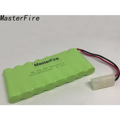 MasterFire 3PACK/LOT New AA Ni-MH 9.6V 1800mAh Ni MH Battery Rechargeable Batteries Pack With two wires Plugs