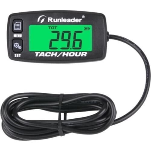 Motorcycle Meter Inductive Tachometer Gauge Engine Hour Meter Boat Maintenance Reminder Tacho Hour Meters for ATV Lawn Mower