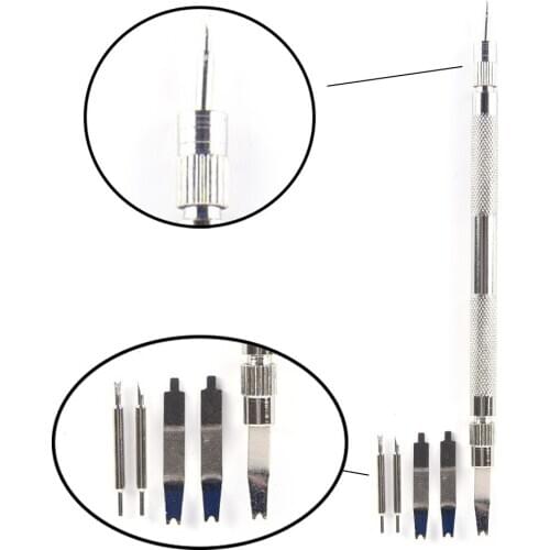 5pcs/set Hand Tool Set Spring Bar Repair Strap Band Link Remover Jewelry 2 IN 1 Pin Professional Tool Accessories