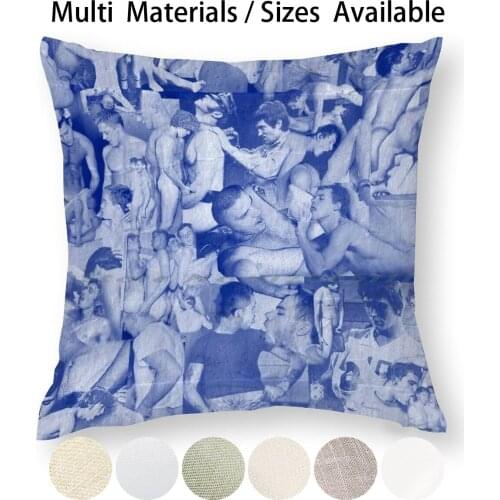 Some Mouths Are Bigger Than Others ( Blue Ink Edition ) Pillow Case Throw Pillow Cover Cotton Linen Flax Vintage Retro Old