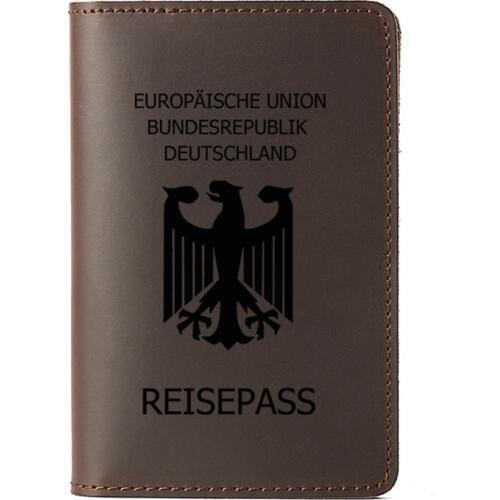 Germany Wallet for Passport Holder Personalized engrave name Travel Accessories case German genuine leather passport cover