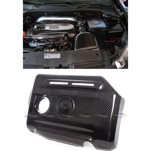 OLOTDI Carbon Fiber Engine Valve Cover Protector for Volkswagen GOLF VI 6 MK6 G-T-I SCIROCCO Car Styling Auto Tuning