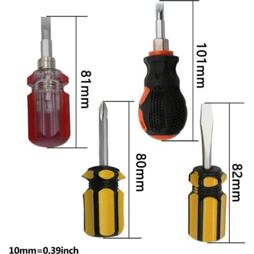 Screwdriver 1 Piece Screw Driver Red Dual/ Yellow Single Cross/Radish Screwdriver Dual /Yellow Single Flat Head